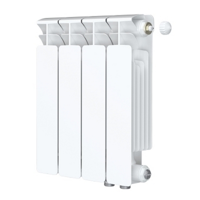 Радиатор отопления Rifar Base Ventil 350 4 секции биметаллический секционный нижнее правое подключение rbvrp35004