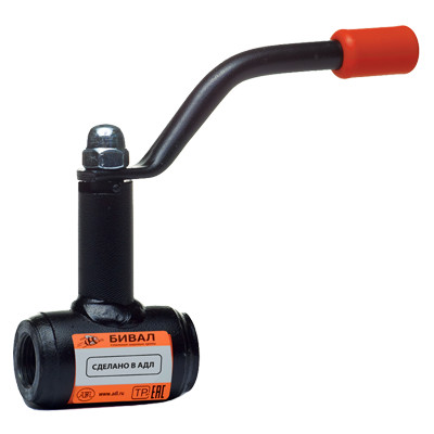 Кран шаровой стандартнопроходной Бивал КШТ.12.020.40 Р/Р Ду20 Ру40 стальной муфтовый с рукояткой