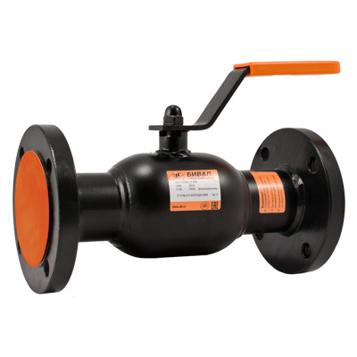 Кран шаровой стандартнопроходной Бивал КШТ.10.100.25 Ф/Ф Ду100 Ру25 стальной фланцевый с рукояткой