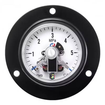 Вакуумметр общетехнический осевой Росма ТВ-310ТКП.05 (-0,1-0MPa) M12x1.5 ДК63мм, класс точности 2.5, передний фланец, с ЭКП тип V, УТ-00042778