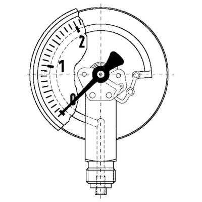 Манометр радиальный ЮМАС ЭКМ100ННЭк (0-25 МПа) М20х1.5 ДК100мм, класс точности 1.5, электроконтактный с магнитомеханическими контактами, 8400380748