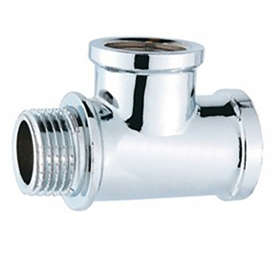 Тройник латунный наружная/внутренняя/внутренняя резьба хромированный Tim