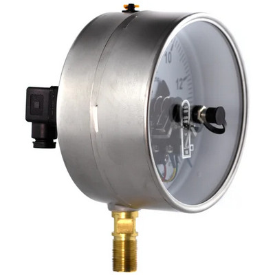 Манометр радиальный Физтех ДМ2005ф исп.V (0-160 кПа) к.т. 1,5 Ø160 мм IP54 M20х1,5 РШ SG электроконтактный пылевлагозащищенный с безопасным стеклом, 4687205622525