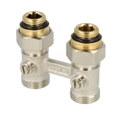 Узел нижнего подключения радиатора прямой 3/4"BPx3/4"HP латунь Simplex Standart Line тип D2/50, F10015