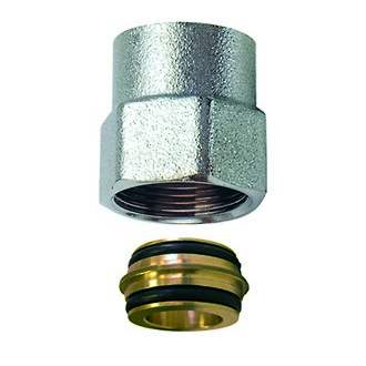 Переходник латунный внутренняя метрическая резьба М24х1/2" Хром FAR FC 8870 30G12