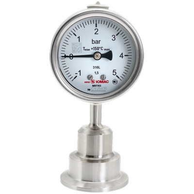 Узел измерения давления радиальный ЮМАС МП63НН.../SD/Tri-Clamp-11/2" (0-10 бар) ДК63мм, класс точности 1.5, 8400381407