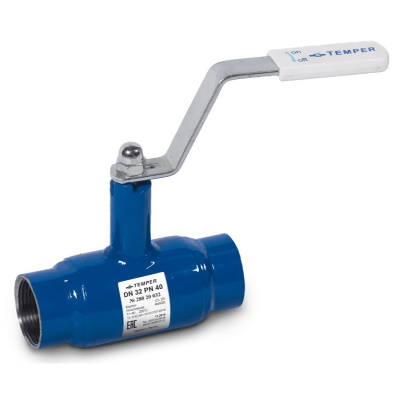 Кран шаровой стандартнопроходной Temper 280 Ду 20, Ру 4,0 МПа L=100 мм резьбовой стальной с рукояткой