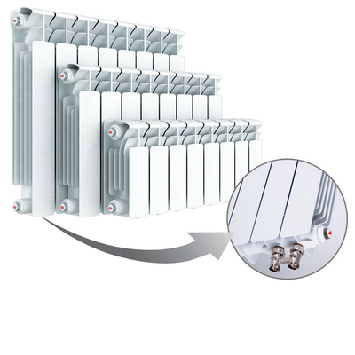 Радиатор отопления Rifar Base Ventil 500 6 секций биметаллический секционный нижнее правое подключение rbvrp50006