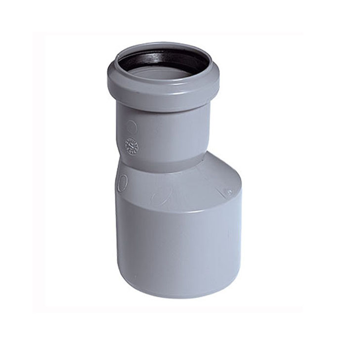 Переход для внутренней канализации Ø50х40 эксцентрический серый Политэк 505040Политэк