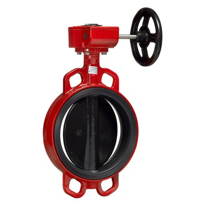 Затвор дисковый поворотный ADL Гранвэл ЗПНС м/ф Ду125 Ру16 чугунный со штурвалом и редуктором, FL(w)-3-125-MDV-N