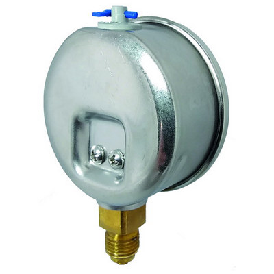 Манометр радиальный ЮМАС МП50НЛ (0-4 МПа) М12х1.5 ДК50мм, класс точности 2.5, нержавеющий корпус с завальцовкой обечайки, 8400380254