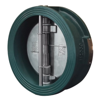 Обратный клапан двухстворчатый Gala 5306 м/ф Ду 125, Ру 16 чугун+нерж. сталь, CH5307125