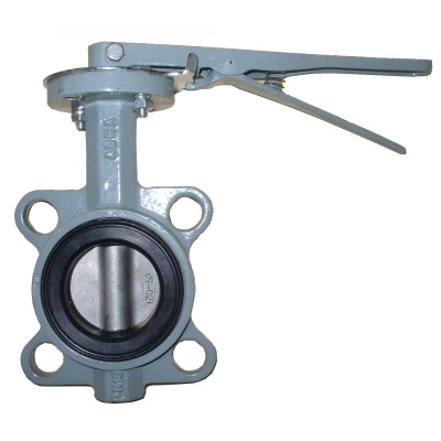 Затвор дисковый поворотный Abra м/ф Ду 50, Ру 10/16 маслобензостойкий чугунный с рукояткой, ABRA-BUV-VF863D050H