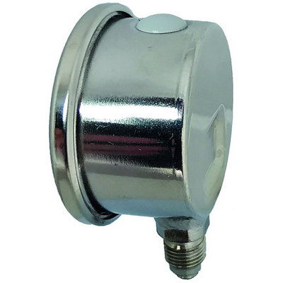 Манометр радиальный ЮМАС МП50НЛН (0-25 МПа) М12х1.5 ДК50мм, класс точности 2.5, завальцованный корпус, 8400380399