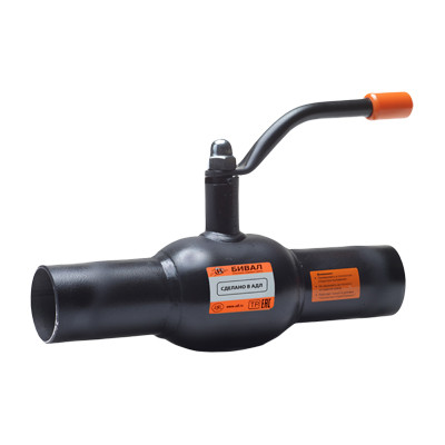 Кран шаровой стандартнопроходной Бивал КШТ.12.020.40 С/С Ду20 Ру40 стальной под приварку с рукояткой