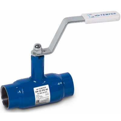 Кран шаровой резьбовой Temper 280 Ду65 Ру25 стандартнопроходной, сталь 09Г2С, 28045065 с рукояткой