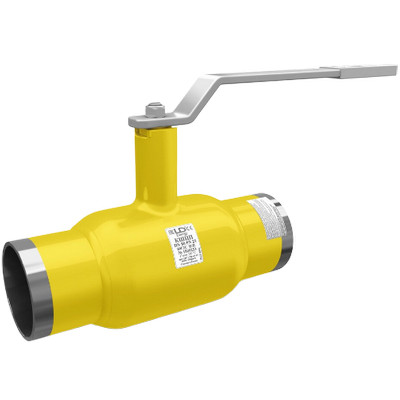 Кран шаровой стандартнопроходной LD КШ.Ц.П.GAS.200/150.025.Н/П.02 Ду200 Ру25 под приварку стальной с рукояткой