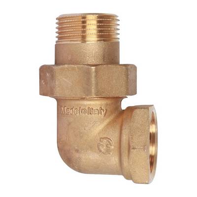 Американка латунная угловая внутренняя/наружная резьба под конус Stout