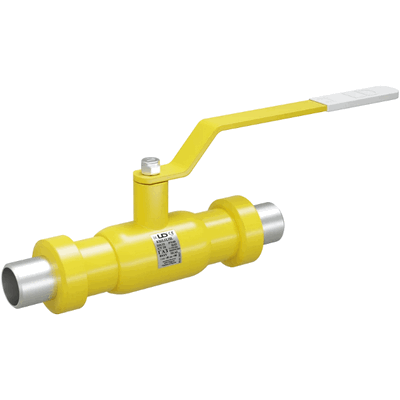 Кран шаровой полнопроходной LD КШ.Ц.Ш.GAS.015.040.П/П.02 Ду15 Ру40 штуцерный стальной с рукояткой