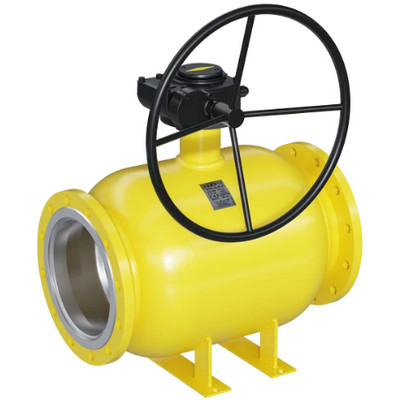 Кран шаровой полнопроходной LD КШ.Ц.Ф.Р.GAS.080.016.П/П.02 Ду80 Ру16 фланцевый стальной с редуктором