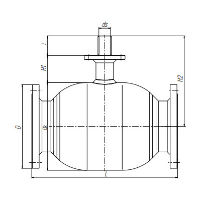 Кран шаровой полнопроходной Бивал КШТХ.15.200.25 Ф/Ф+R Ду200 Ру25 хладостойкий стальной фланцевый с редуктором