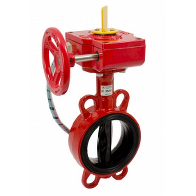 Затвор дисковый поворотный ADL Гранвэл ЗПВС м/ф Ду150 Ру16 чугунный с S2000-40 и концевыми выключателями, FL(w)-3-150-MDV-E