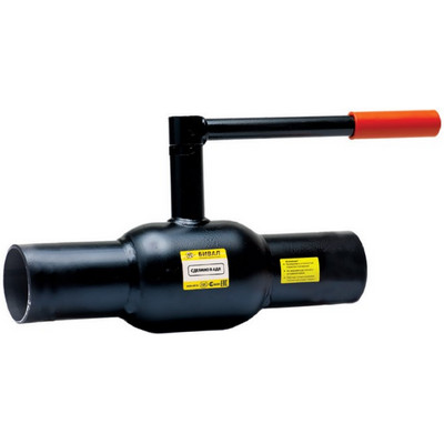 Кран шаровой газовый стандартнопроходной Бивал КШГ.12.065.25 С/С Ду65 Ру25 стальной под приварку с рукояткой