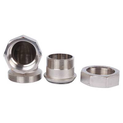 Американка латунная угловая внутренняя/наружная резьба под конус с прокладкой O-ring никелированная Stout