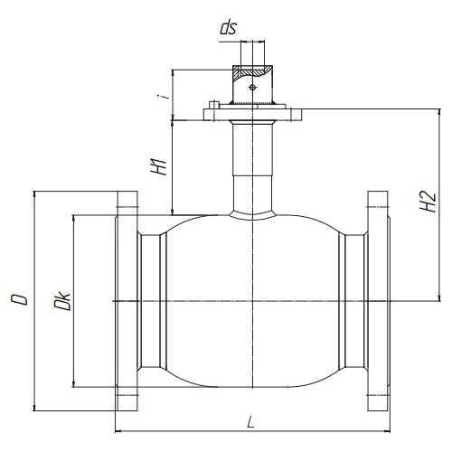 Кран шаровой стандартнопроходной Бивал КШТ.12.150.16 Ф/Ф+R Ду150 Ру16 стальной фланцевый с редуктором