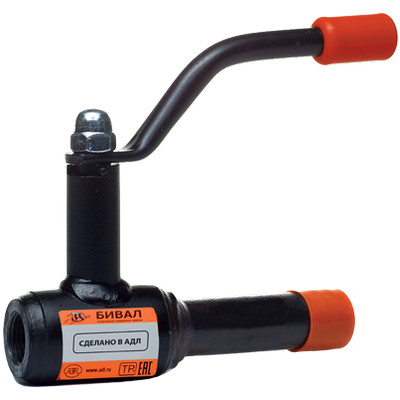 Кран шаровой стандартнопроходной Бивал КШТ.12.032.40 Р/С Ду32 Ру40 стальной комбинированный с рукояткой