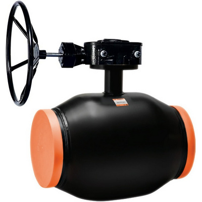 Кран шаровой стандартнопроходной Бивал КШТХ.12.500.25 С/С+R Ду500 Ру25 хладостойкий стальной под приварку с редуктором