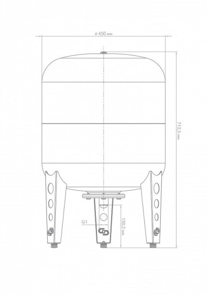 Гидроаккумулятор для водоснабжения Джилекс ВПк 80 л. 7083