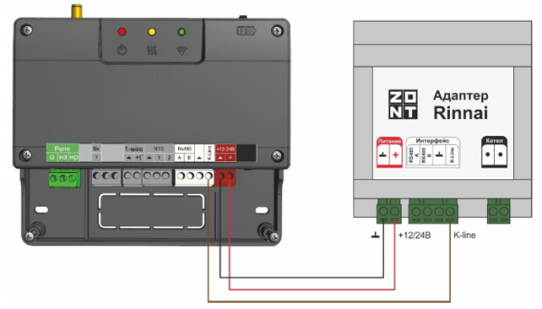 Адаптер ZONT Rinnai на DIN-рейку ML00006140 «Большой Мастер»