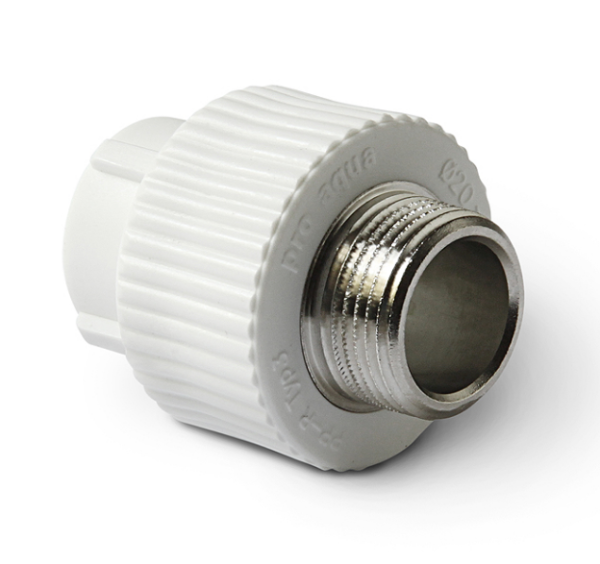 Переходник полипропиленовый с наружной резьбой Pro Aqua белый