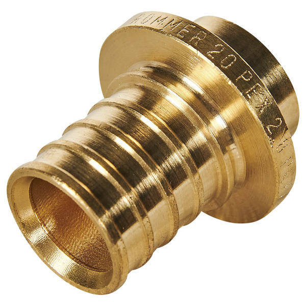 Заглушка для труб из сшитого полиэтилена Rommer латунь