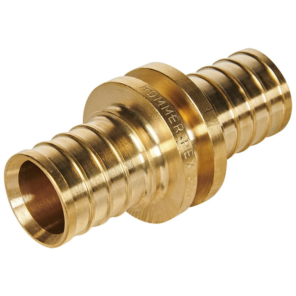 Муфта соединительная равнопроходная для труб из сшитого полиэтилена Rommer латунь