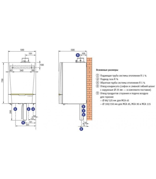 Котёл газовый конденсационный De Dietrich Evodens PRO AMC 65 7684586