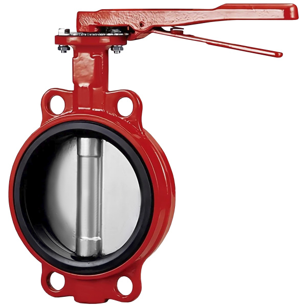 Затвор диск. повор. межфланц. Abra-BUV-VF866D150H Ду 150, Ру 1,0/1,6 МПа с рукояткой Чугун Красный