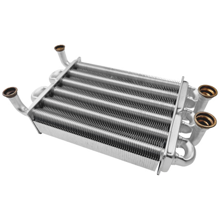 Теплообменник битермический для котлов Ferroli (39819540, 39820060, 37404110)