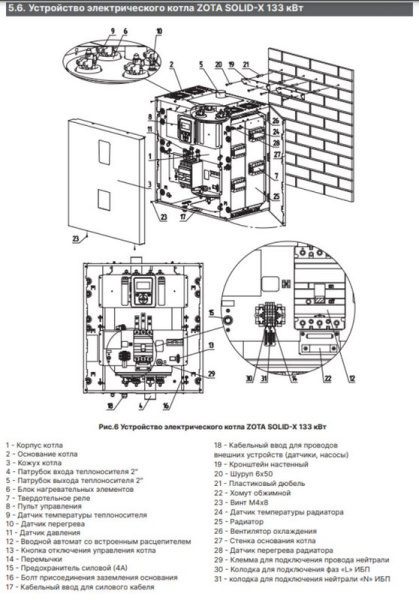Котёл электрический Zota Solid-X 133 кВт SS3468420133