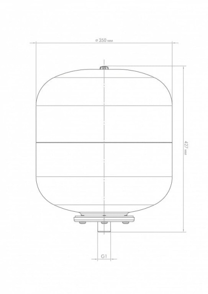 Бак расширительный мембранный для отопления 35 л. красный Джилекс 7735