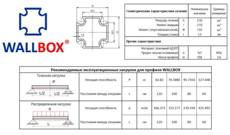 Профиль алюминиевый WB 90003 Wallbox WB90003