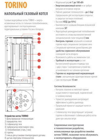 Котёл газовый Ferroli Torino 10 0QN005YA
