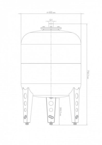 Бак расширительный для отопления Джилекс В 80 л. 7780