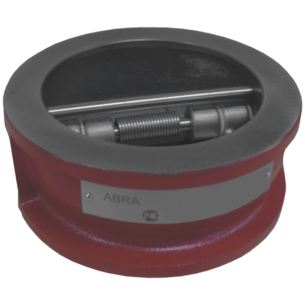 Обратный клапан двухстворчатый Abra D-122 м/ф Ду 100, Ру 16 чугун+нерж. сталь, ABRA-D-122-EN100S