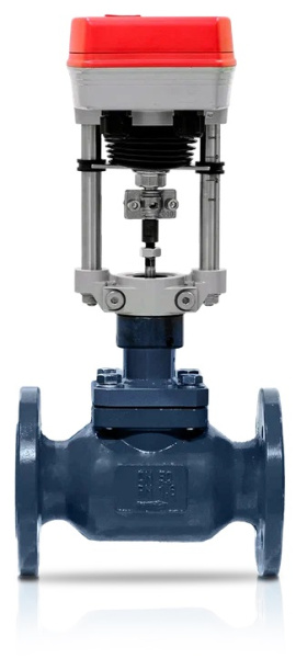 Клапан запорно-регулирующий КПСР серия 220 1.21-15-4-1.4006-СТ-4-1-150-У Ду15 Ру40 с электроприводом Катрабел TW3000-XD24-S.1