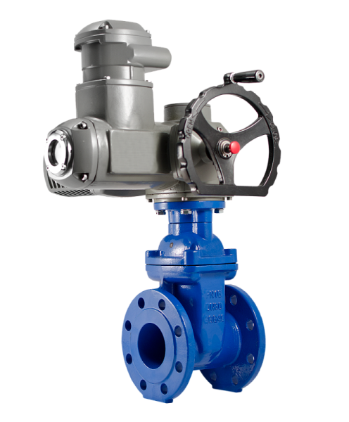 Задвижка с обрезиненным клином ADL Гранар KR12.02.500.16.Ф/Ф Ду 500, Ру 1,6 МПа с электроприводом SA16.2