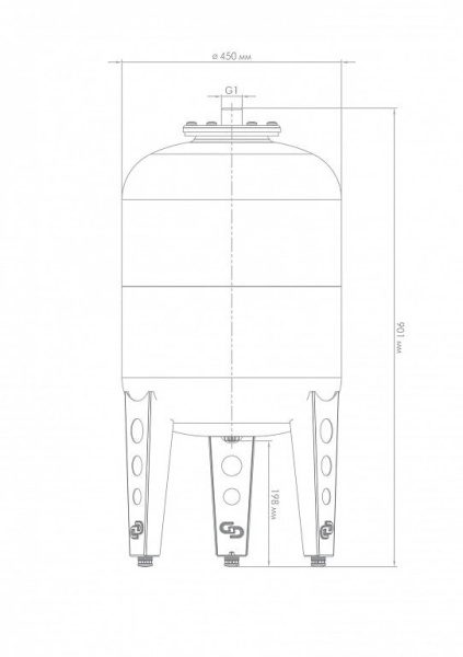 Бак расширительный для отопления Джилекс В 100 л. 7790