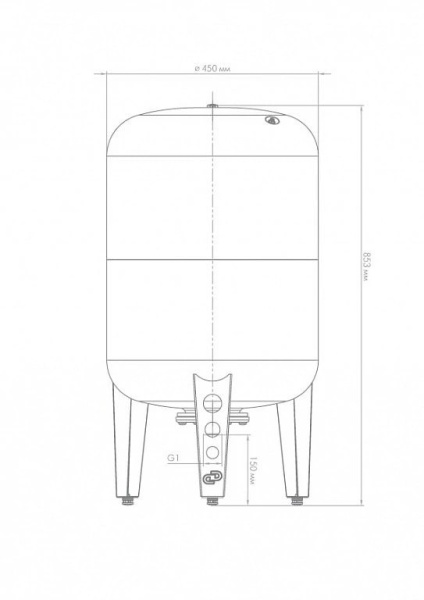 Гидроаккумулятор для водоснабжения Джилекс ВПк 100 л. 7106