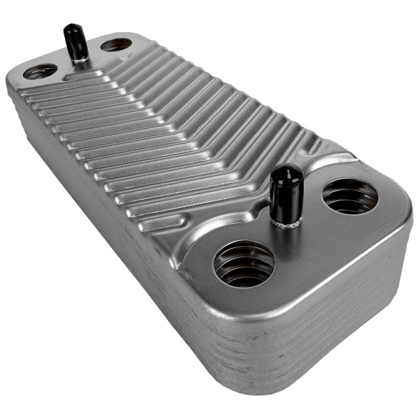 Теплообменник вторичный 14 пластин для котлов Ariston (65104333), Viessmann Vitopend 100-W A1JB 29.9 kW, WH1B 30 kW14P (7856964, 7825534), PHE01-B-14P-148